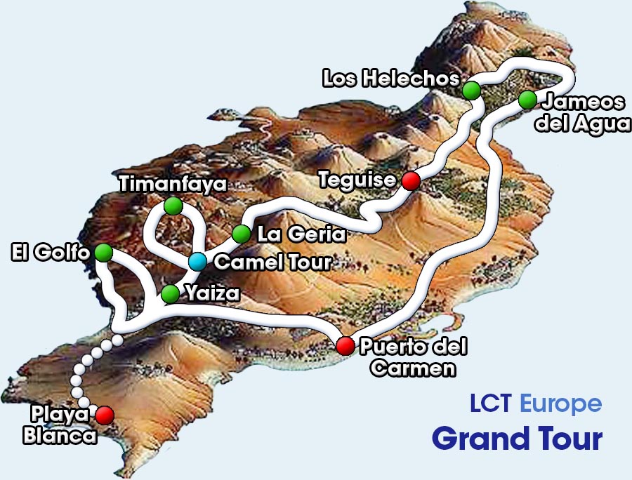 Excursión en Lanzarote - Gran Tour, Parque Nacional de Timanfaya, Jameos del agua